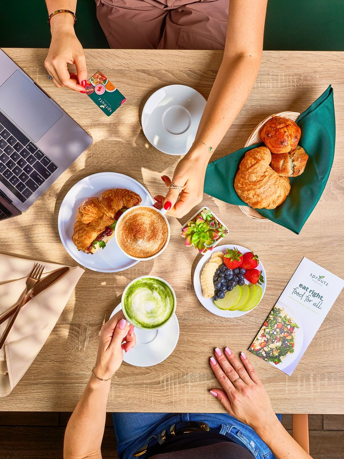 Team meeting over coffee